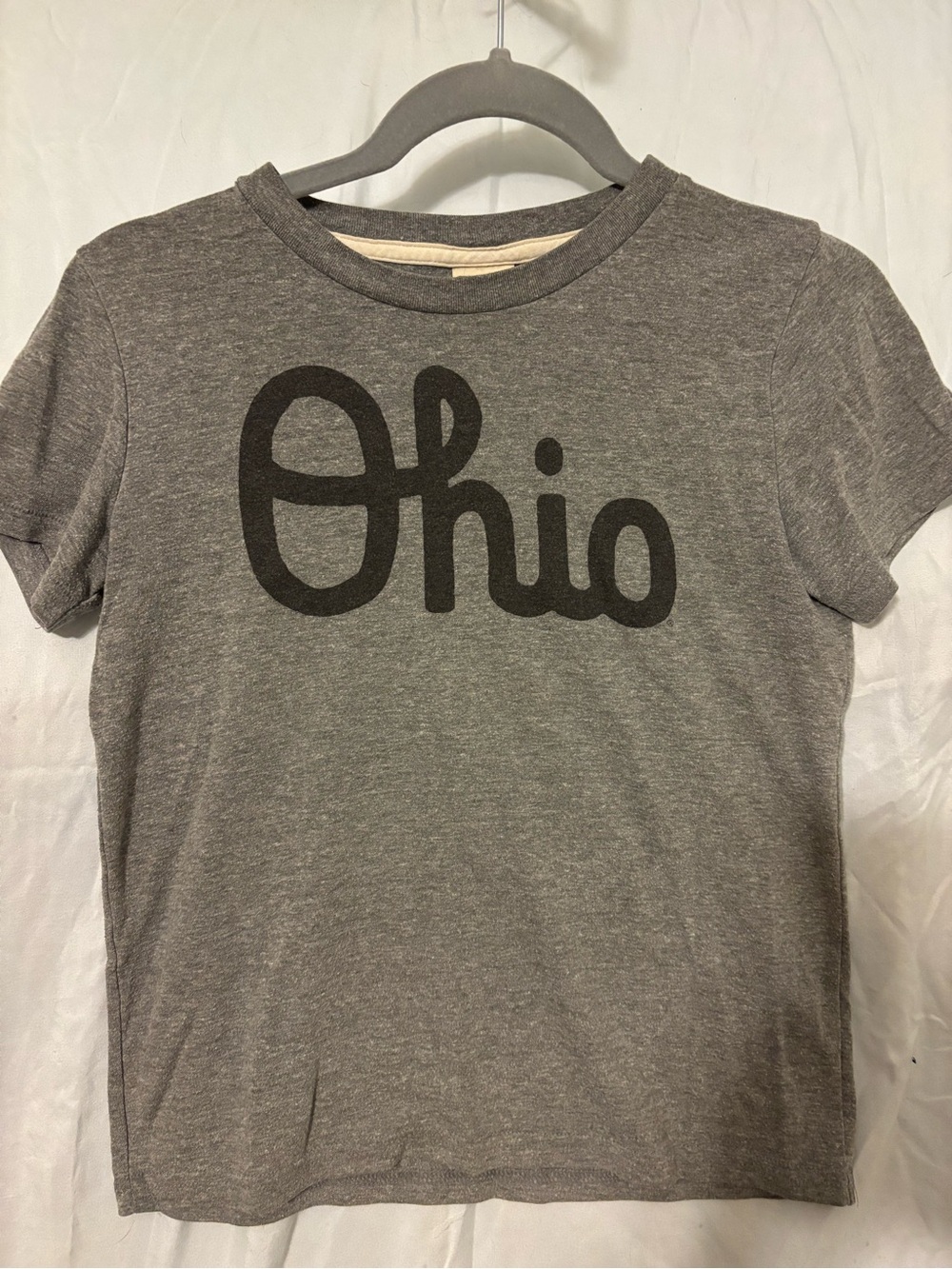 Homage Boys Gray Ohio Script T-Shirt Size 10